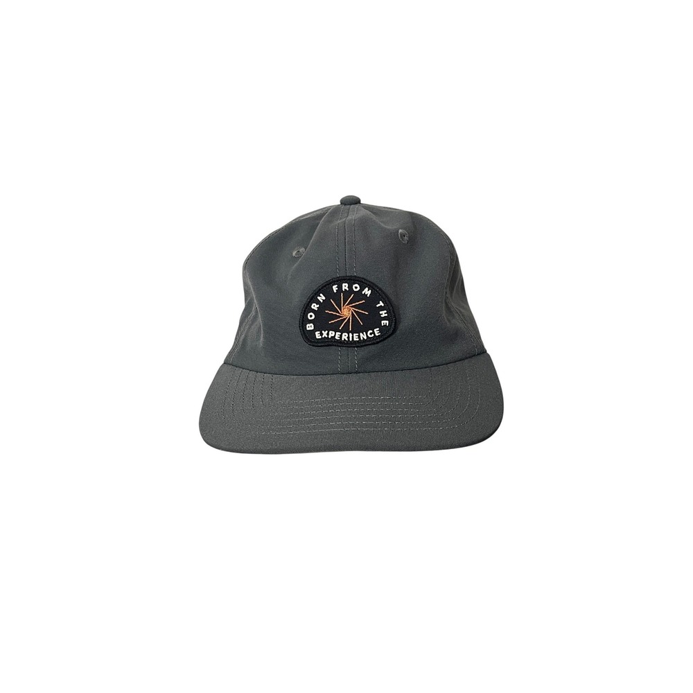 Prana Gazin Patch Hat Mens OS Charcoal Grey Born From Experience Snapback New